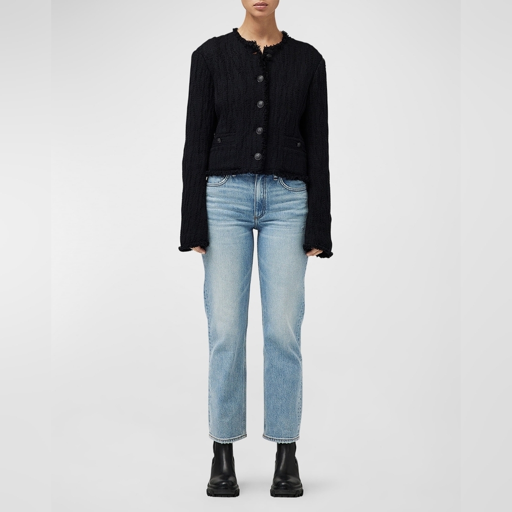 Rag & Bone - Women's 28 Harlow Mid Rise Ankle Straight Blue Jeans .